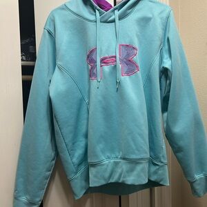 Teal Under Armour Hooded Sweatshirt XL